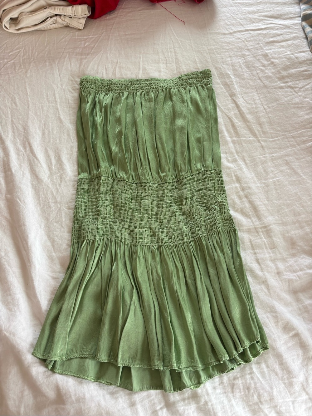Rays for Days Green Strapless Dress